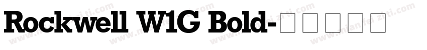 Rockwell W1G Bold字体转换